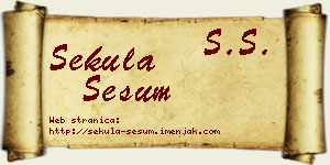 Sekula Šešum vizit kartica